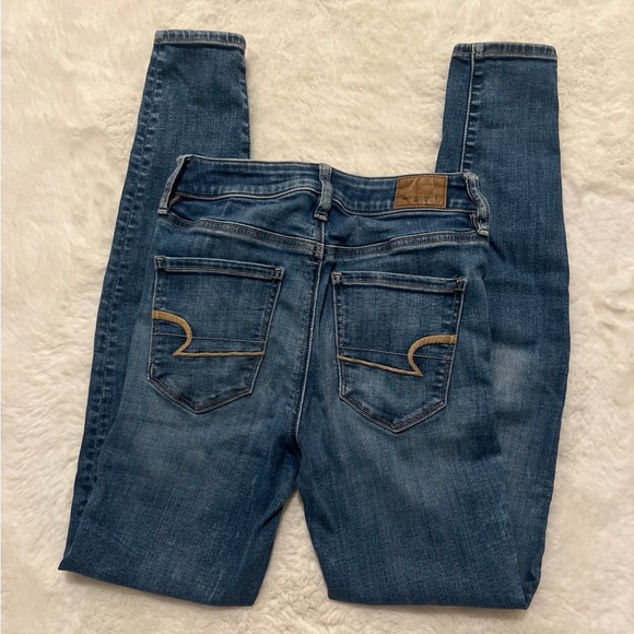 American Eagle size 00 high rise jegging regular super stretch - Picture 4 of 7